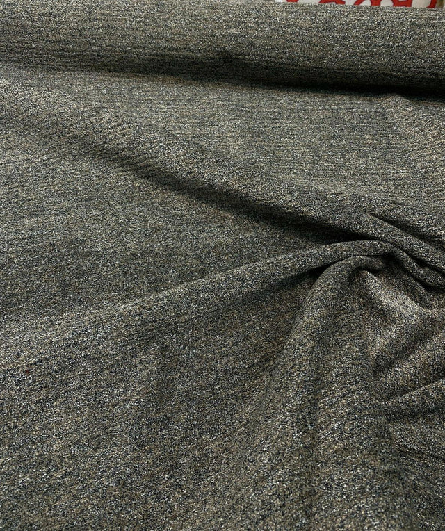 Mesmerize Chenille Upholstery Fabric - Dark Gray, Light Brown, Black Hints, 57" Width (1 Yard)