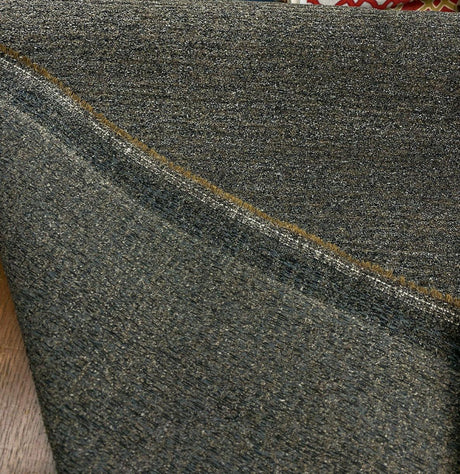Mesmerize Chenille Upholstery Fabric - Dark Gray, Light Brown, Black Hints, 57" Width (1 Yard)