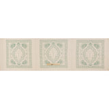 Crinkled Silk Chiffon Panel - Peach and Green Paisley and Geometric Handkerchiefs - Deadstock