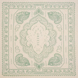 Crinkled Silk Chiffon Panel - Peach and Green Paisley and Geometric Handkerchiefs - Deadstock