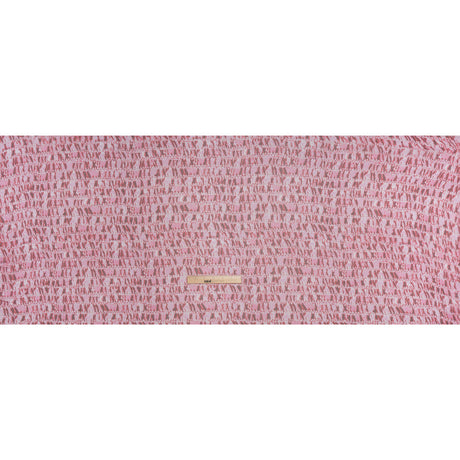 Crinkled Silk Chiffon Print - Red and Pink Tie Dye Stripes - Deadstock