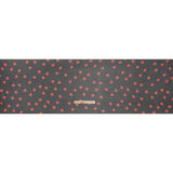 Crinkled Silk Chiffon Print - Black and Red Polka Dots - Deadstock