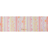 Crinkled Silk Chiffon Print - Pink, Pale Purple and Yellow Painterly Geometric Stripes - Deadstock