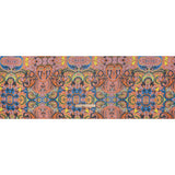 China Silk/Habotai Print - Orange, Pink and Blue Paisley Circus - Deadstock