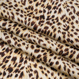 Silk Charmeuse Print - Beige and Brown Little Animal Spots - Deadstock