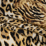 Silk Charmeuse Print - Beige, Brown and Black Leopard Spots - Deadstock