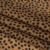Silk and Cotton Voile Print - Tan and Black Little Spots - Deadstock