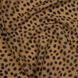 Silk and Cotton Voile Print - Tan and Black Little Spots - Deadstock