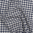 Silk and Cotton Voile - Dark Blue and White Gingham - Deadstock