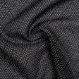 Silk and Cotton Voile Print - Black and White Polka Dot Diamonds - Deadstock