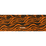 Silk and Cotton Voile Print - Orange and Dark Brown Big Tiger Stripes - Deadstock