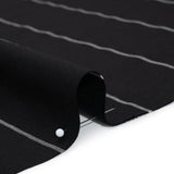 Virgin Wool Blend Suiting Made in Italy - Black and White Chalk Stripes