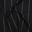 Virgin Wool Blend Suiting Made in Italy - Black and White Chalk Stripes
