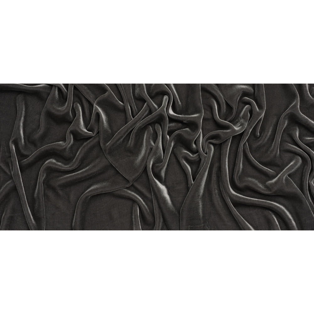 Rayon-Silk Velvet - Charcoal - Cicero Collection