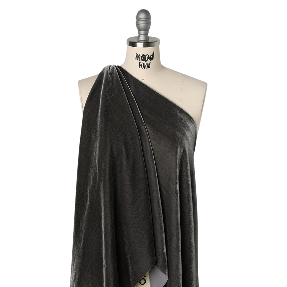 Rayon-Silk Velvet - Charcoal - Cicero Collection