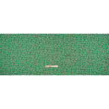 Polyester Satin Print - Kelly Green, Beige and Gray Abstract Dots - Designer Deadstock