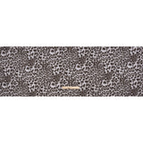 Stretch Cotton Twill - Dark Brown and Gray Leopard Fur - Designer Deadstock