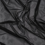 Polyester Stretch Mesh - Black - Designer Deadstock