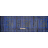 Polyester Stretch Mesh - Electric Blue, Olive and Black Abstract Plaid - Designer Deadstock