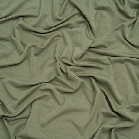 Stretch Rayon Jersey - Fern Green - Designer Deadstock