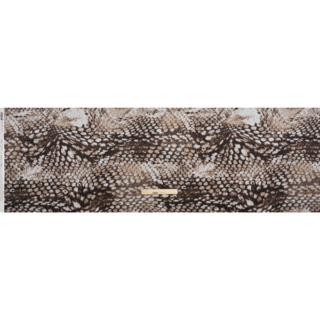 Silk Charmeuse Print 16MM, Made in Italy - Brown and Beige Giant Snakeskin