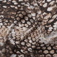 Silk Charmeuse Print 16MM, Made in Italy - Brown and Beige Giant Snakeskin