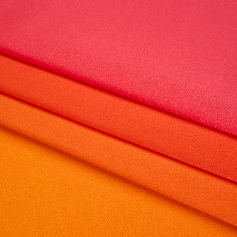 Silk Charmeuse Print 16MM, Made in Italy - Orange, Bright Pink and Orchid Ombre