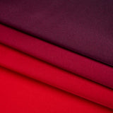 Silk Charmeuse Print 16MM, Made in Italy - Red to Black Ombre