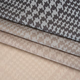 Silk Charmeuse Print 16MM, Made in Italy - Beige, Gray and Black Glen Check Ombre