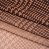 Silk Charmeuse Print 16MM, Made in Italy - Peachy Pink, Burnt Orange and Black Glen Check Ombre