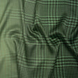 Silk Charmeuse Print 16MM, Made in Italy - Sage, Forest Green and Black Glen Check Ombre