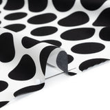 Silk Charmeuse Print 16MM, Made in Italy - Black and White Polka Dot Gradients