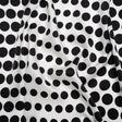 Silk Charmeuse Print 16MM, Made in Italy - Black and White Polka Dot Gradients