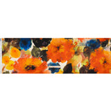 Silk Charmeuse Print 16MM, Made in Italy - Orange, Dark Green and Yellow Painterly Floral