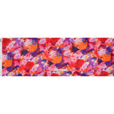 Silk Charmeuse Print 16MM, Made in Italy - Purple, Crimson and Orange Watercolor Flowers