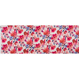 Silk Charmeuse Print 16MM, Made in Italy - White, Bright Pink and Blue Blooming Roses