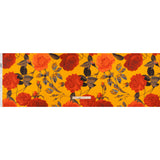 Silk Charmeuse Print 16MM, Made in Italy - Golden Yellow, Red and Olive Green Roses and Stems