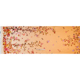 Silk Charmeuse Print 16MM, Made in Italy - Peach Ombre with Pink and Brown Floral Borders