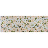Silk Charmeuse Print 16MM, Made in Italy - Pale Blue, White and Green Bunches of Roses