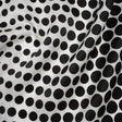 Heavy Silk Satin-Faced Organza, Made in Italy - Black and White Polka Dot Gradients