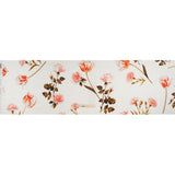 Heavy Silk Satin-Faced Organza, Made in Italy - Pink, White and Green Scattered Tulips and Roses