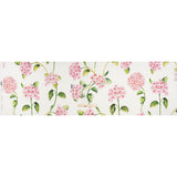 Heavy Silk Satin-Faced Organza, Made in Italy - White, Pink and Green Hydrangeas
