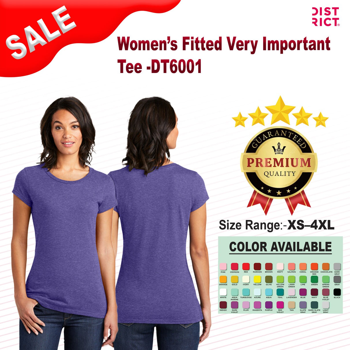 District® Women’s Fitted Very Important Short Sleeve Crewneck Tee