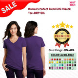 District® Women’s Perfect Blend Short Sleeve CVC V-Neck Tee