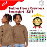 RADYAN® Toddler Fleece Crewneck Long Sleeve Sweatshirt - 3317