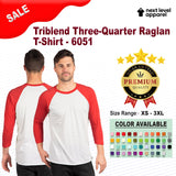 Next Level® Triblend Crewneck Three-Quarter Raglan T-Shirt