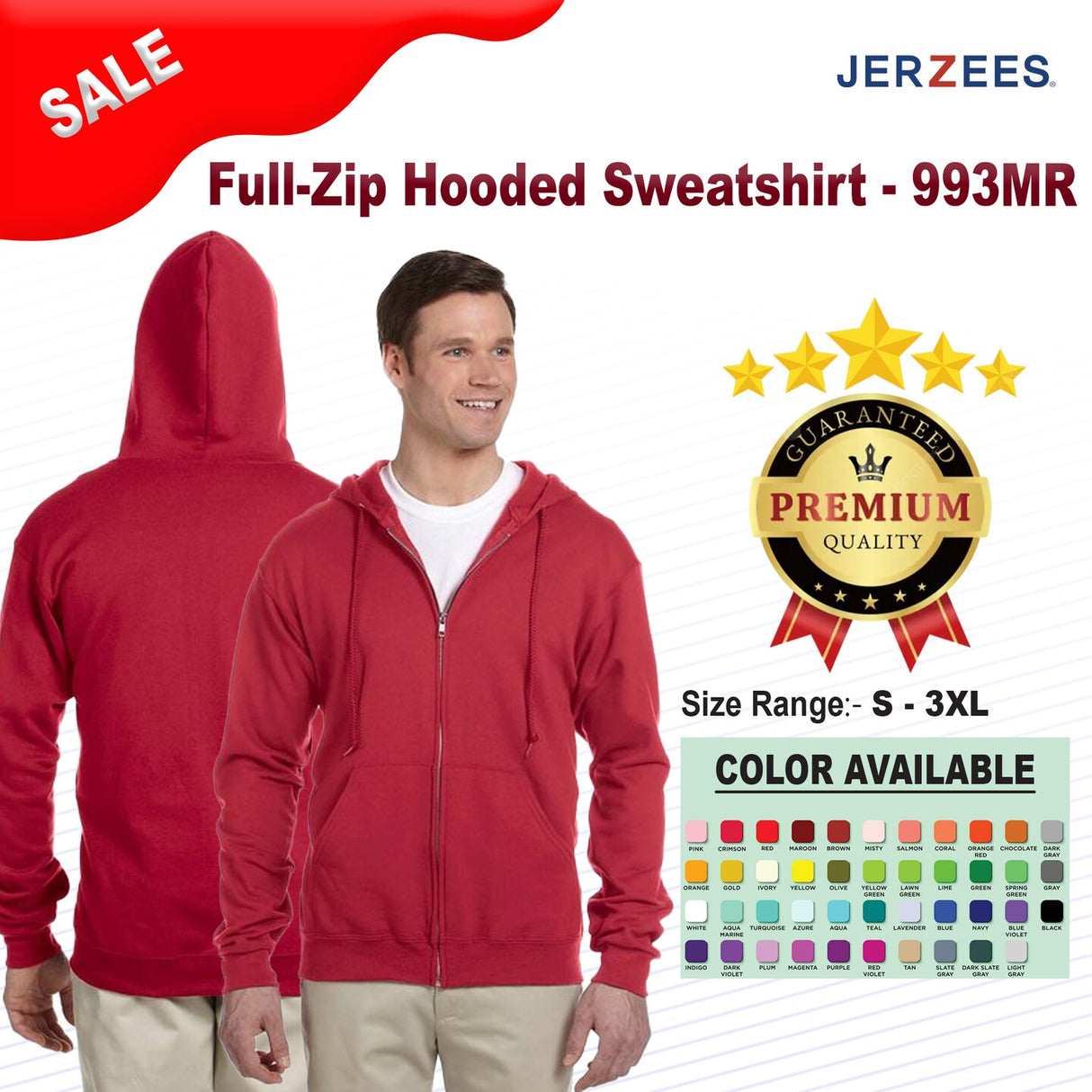 Jerzees® NuBlend Full-Zip Hooded Sweatshirt