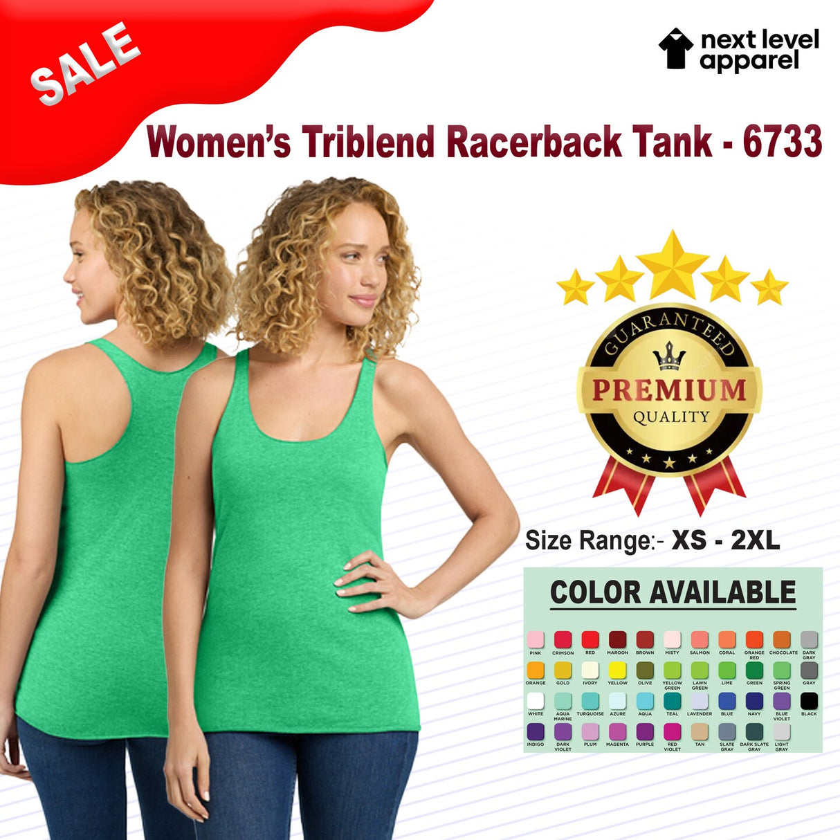 Next Level® Women’s Triblend Racerback Tank - 6733