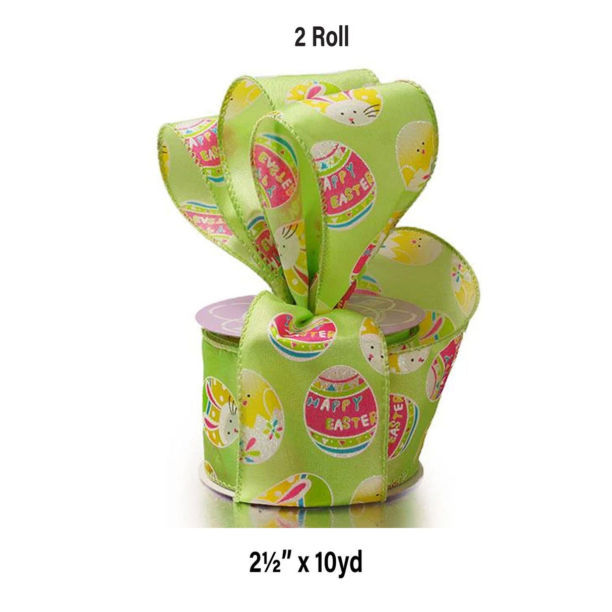 Decorated Easter Egg Ribbon 2.5" x 10 Yards