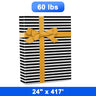 Stylish Striped Gift Wrap 24" x 417' Roll 60 lbs